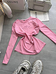 Жіночий базовий повсякденний лонгслів для важливих справ з вишивкою прогулянковий кроп топ довгий рукав кулір