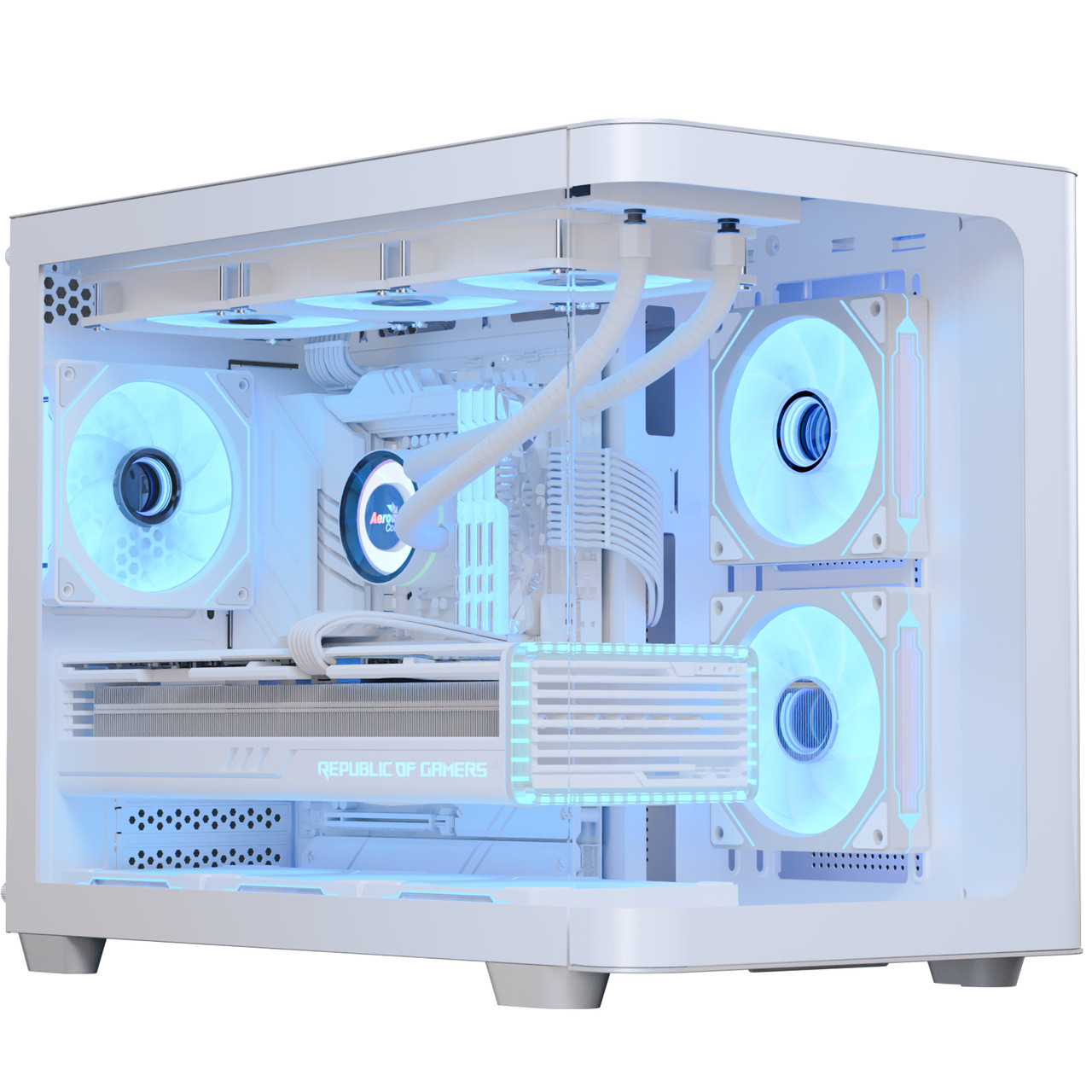 Корпус AeroCool P300C-G-WT-v1 (ACCS-PN02033.21) White без БЖ, фото 1
