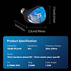 ⇒ KBEAR KB02 (Blue) - дводрайверні 2DD IEM's навушники з драйвером кісткової провідності, фото 8