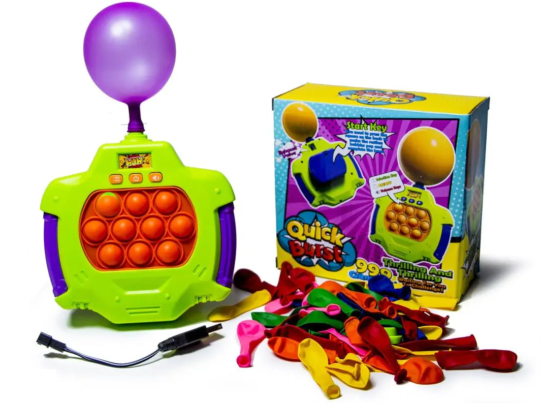 Дитяча електронна приставка поп іт Pop It Simple Dimple з надуванням кульки JH-022
