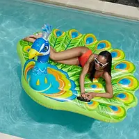 Надувний матрац плотик Intex Павич 193x163х94см