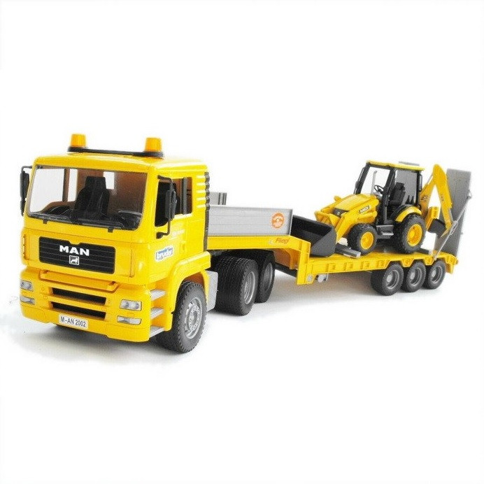 Набір іграшковий. Тягач MAN TGA з екскаватором JCB MIDI CX, фото 1