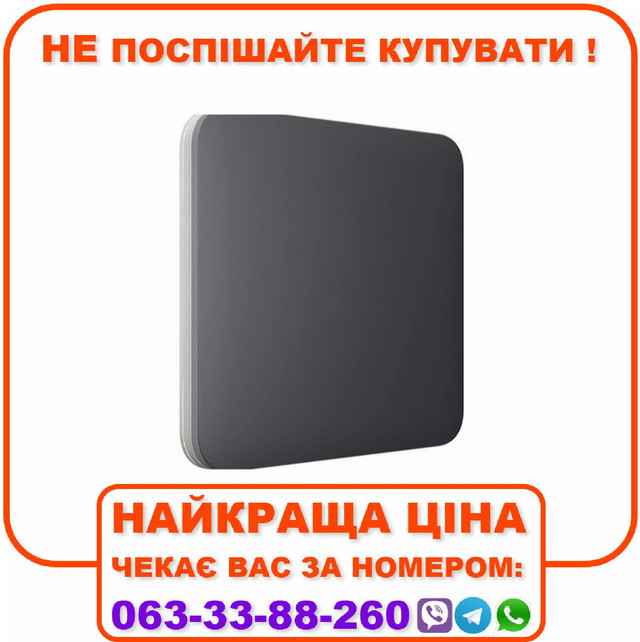 Вимикач Ajax LightSwitch 1-клавішний Graphite