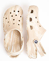 Чоловічі крокси сабо Crocs Baya Marbled Clog 206935-2ZM Chai Multi бежеві, фото 5