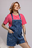 Літній джинсовий комбінезон Lola для вагітних, темно-блакитний, фото 2