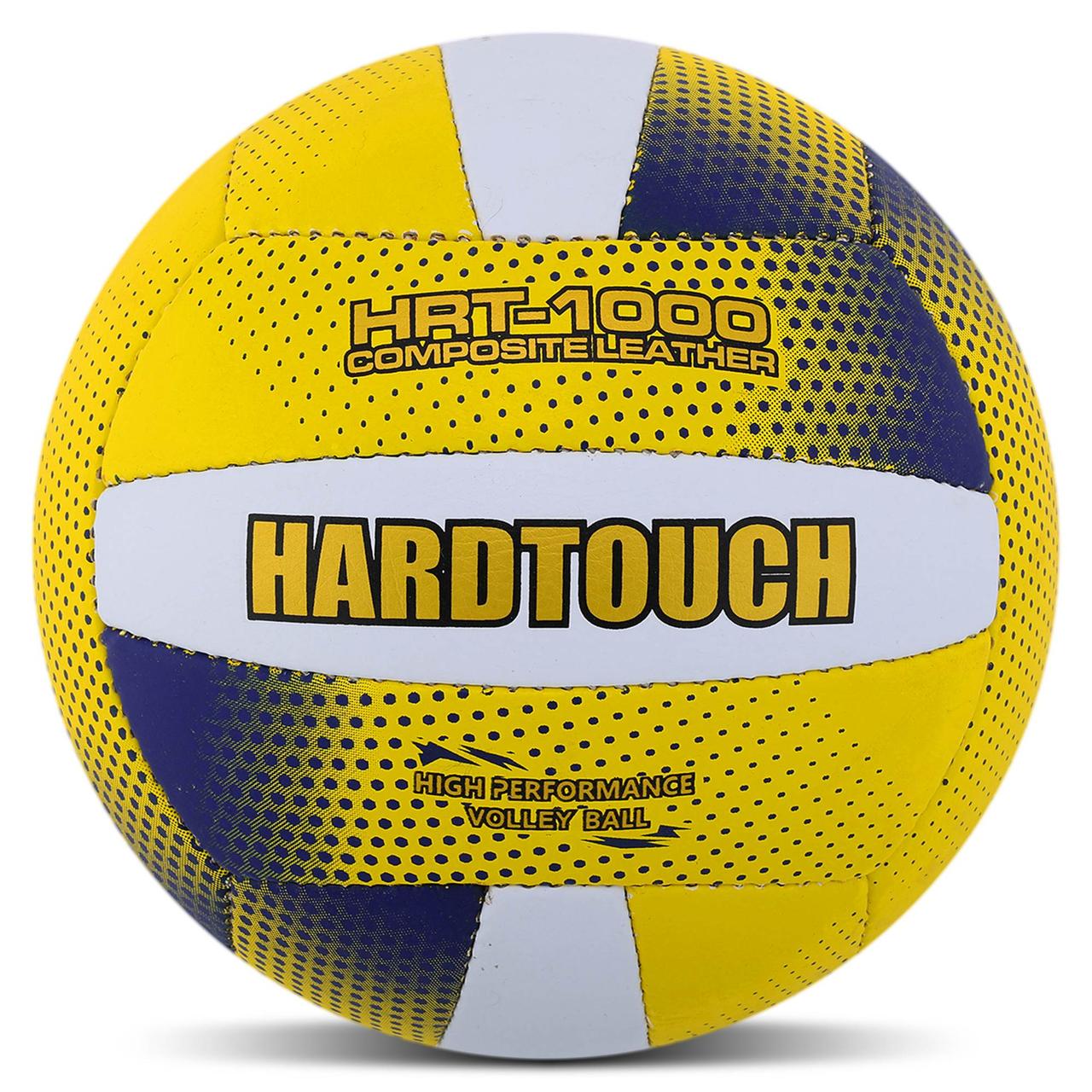 М'яч волейбольний HARD TOUCH №5 VB-4049 композитна шкіра жовтий-синій
