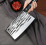 Кухонний ніж сокира для м'яса та кісток. Сікач. Сталь 4Cr13 2мм, фото 2