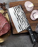 Кухонний ніж сокира для м'яса та кісток. Сікач. Сталь 4Cr13 2мм, фото 3