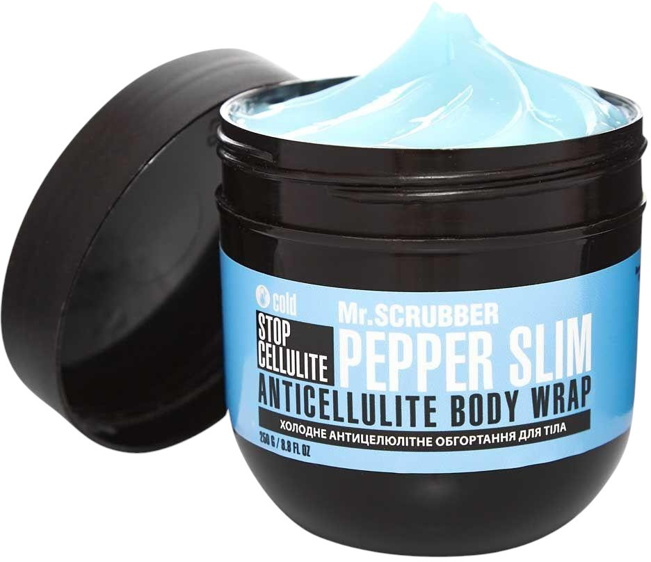 Холодне антицелюлітне обгортання для тіла Mr. Scrubber Stop Cellulite Pepper Slim, 250 мл (4820200232102)