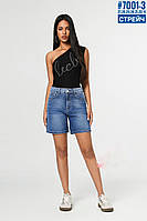 Шорти джинсові з камінцями розмірний ряд 27,28,29,30,31,32