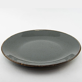 Тарілка 18 см темно-сіра "Dark Grey", фарфор, Porland