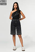 Шорти джинсові з камінцями розмірний ряд 26,27,28,29,30,31