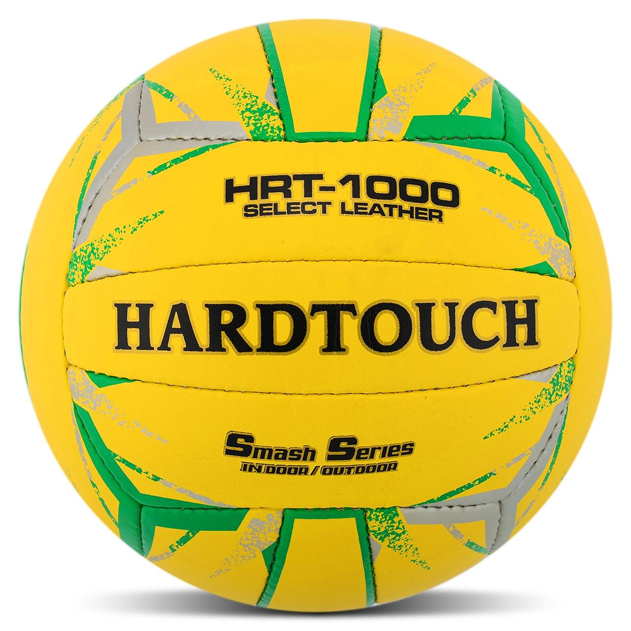 М'яч волейбольний HARD TOUCH VB-4059 №5 PU ручний шов жовтий-зелений