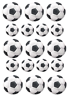 Вафельна картинка м'ячі футбольні А4