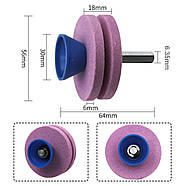 Насадка для швидкого заточування інструментів - ножів, секаторів, лопат, сокир тощо. - хвостовик 6.35 мм - R-002, фото 3
