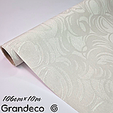 Шпалери вінілові 10.05 × 1.06 м Grandeco US2003, сірі для вітальні, спальні, кухні, коридору, офісу, фото 2