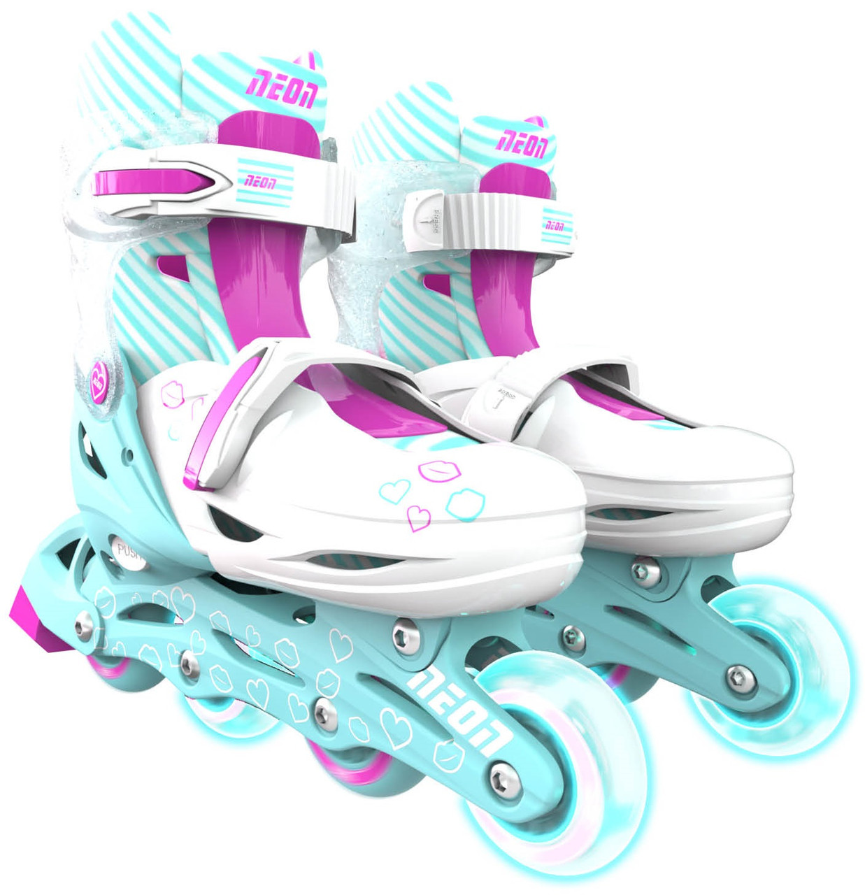 Роликові ковзани Neon Inline, розмір 30-33, бірюзовий, фото 1
