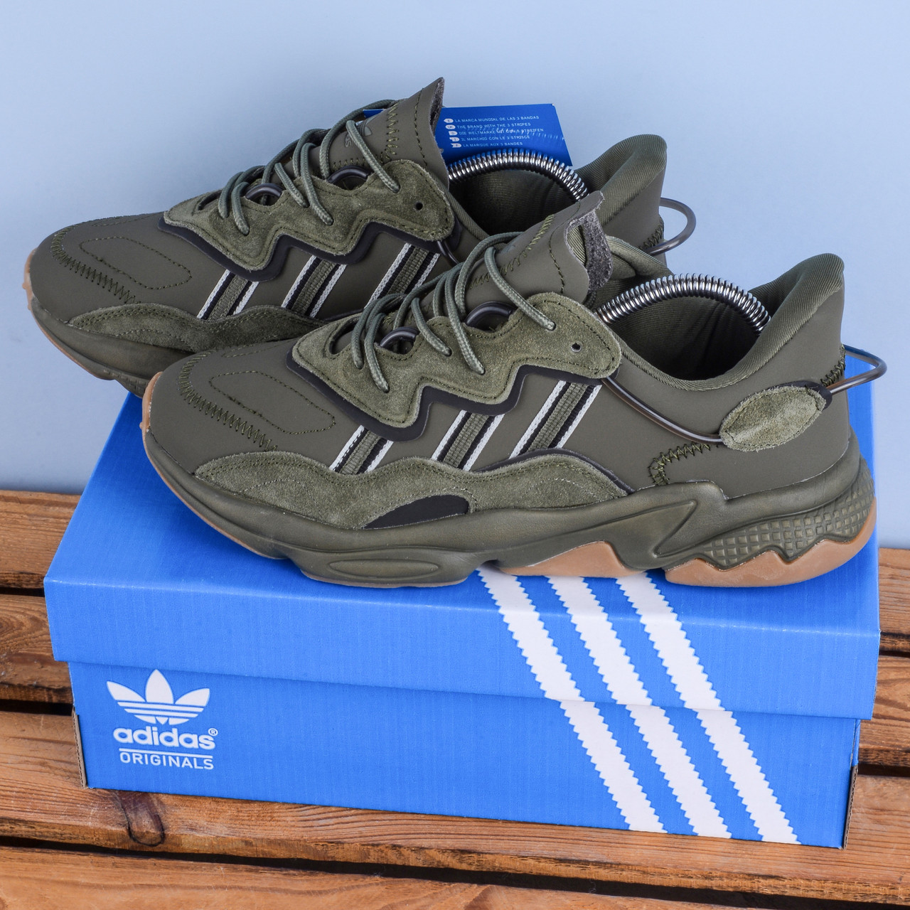Кросівки Adidas Ozweego хакі, фото 1