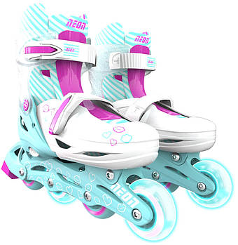 Роликові ковзани Neon Inline, розмір 34-37, бірюзовий