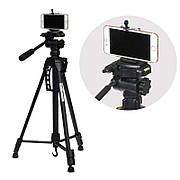 Штатив підлоговий трисекційний Weifeng для фотокамер і смартфонів, висота 151 см, навантаження до 3 кг
