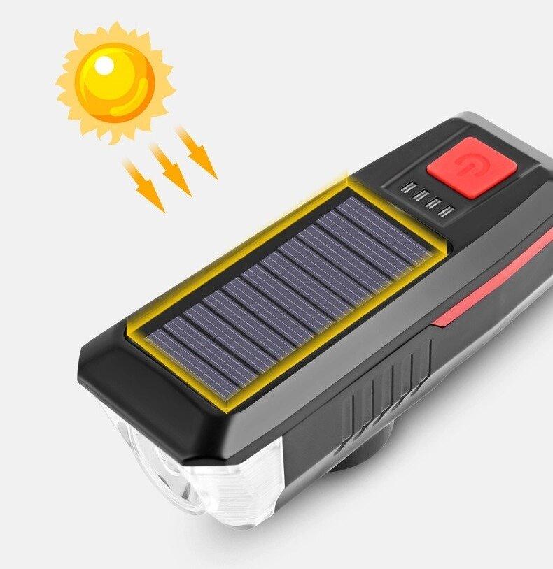 Велофара SOLAR LUZ FY316 з сигналом