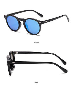 Сонцезахисні поляризаційні окуляри ретро Zolman C. 12 Black/Blue, фото 3