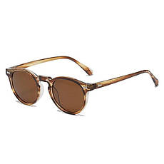 Сонцезахисні поляризаційні окуляри ретро Zolman C. 16 Brown Stripe/Brown, фото 4
