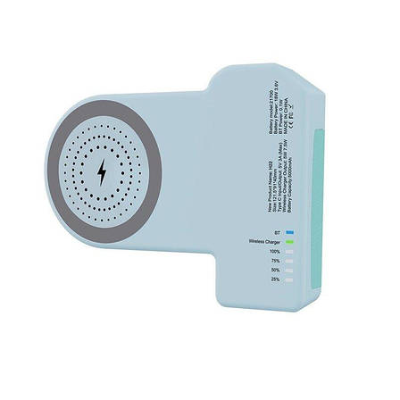 Магнітний тримач-зарядка-powerbank MagSafe H22, фото 1