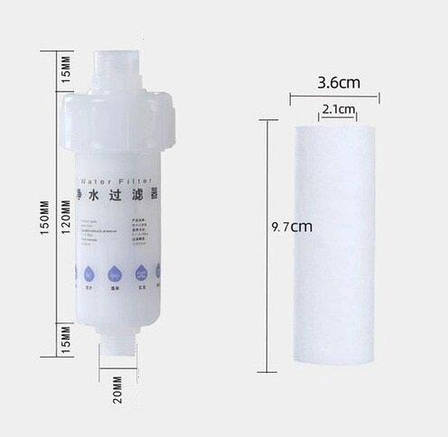 Фільтр для душу від жорсткої води та хлору багаторазовий, фото 1
