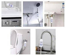 Фільтр для душу від жорсткої води та хлору багаторазовий, фото 5