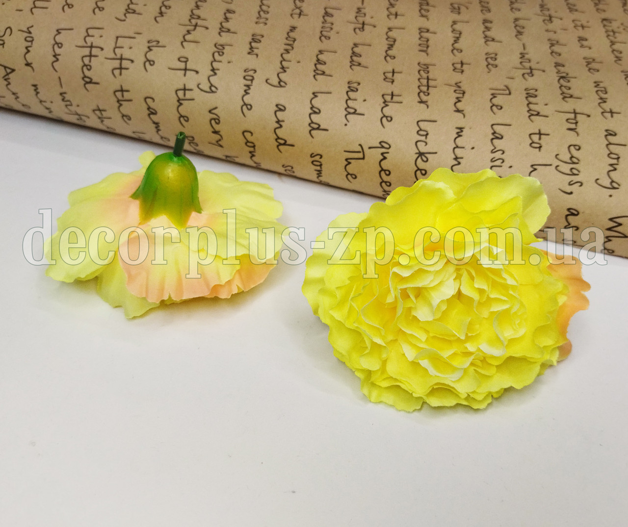 Голова гвоздики 9см . Лимонна, фото 1