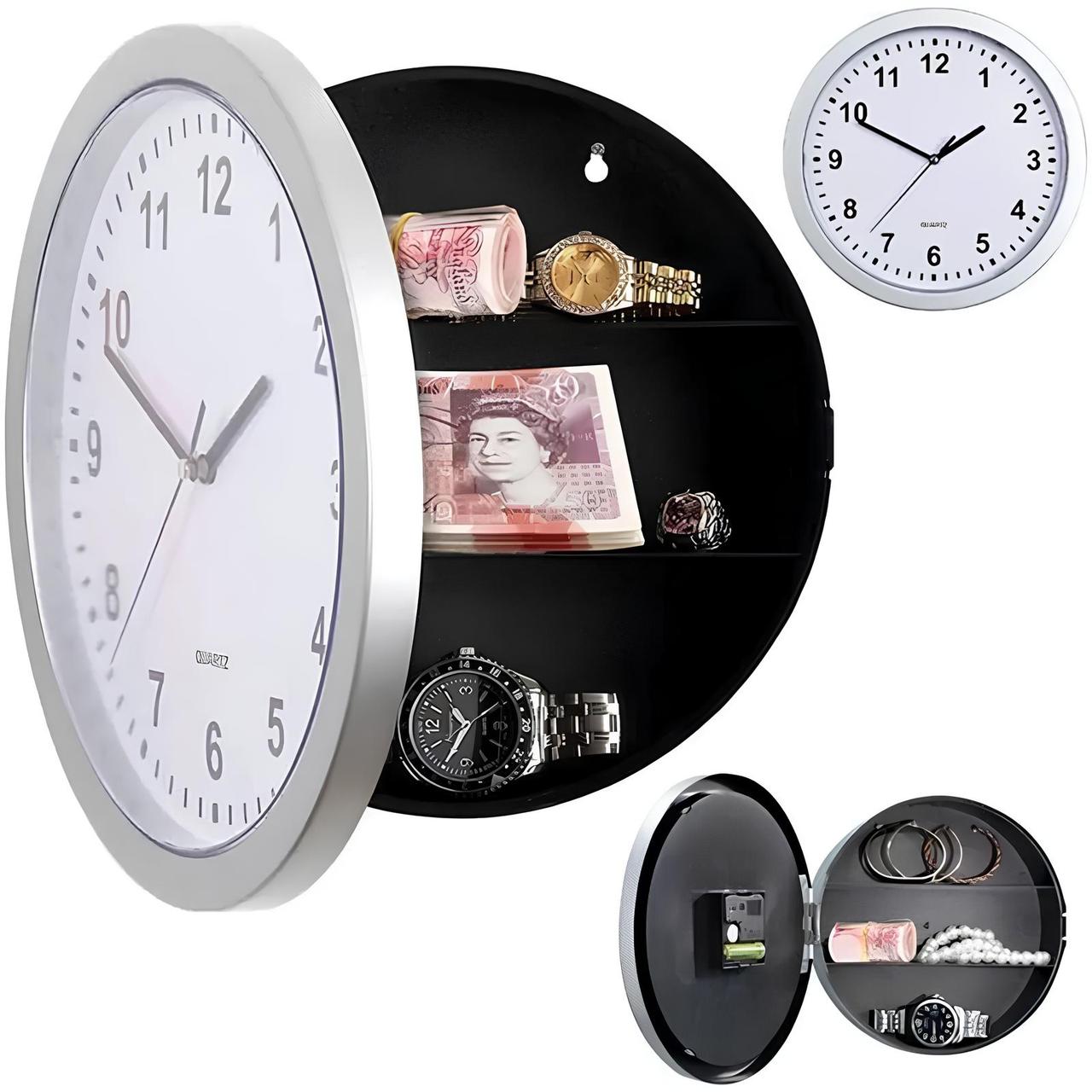 Настінний годинник-сейф Safe Clock — годинник із таємним сховищем для збереження грошей та цінних речей, фото 1