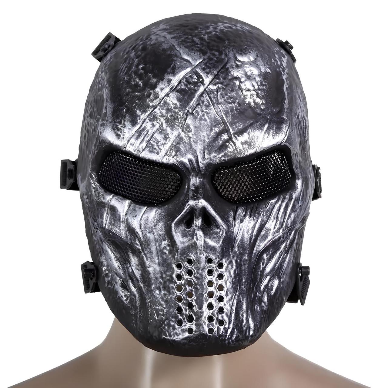 Маска для страйкболу Чужий RESTEQ — спортивна маска для пейнтболу, катання на лижах, квадроциклі та мотоциклі, фото 1