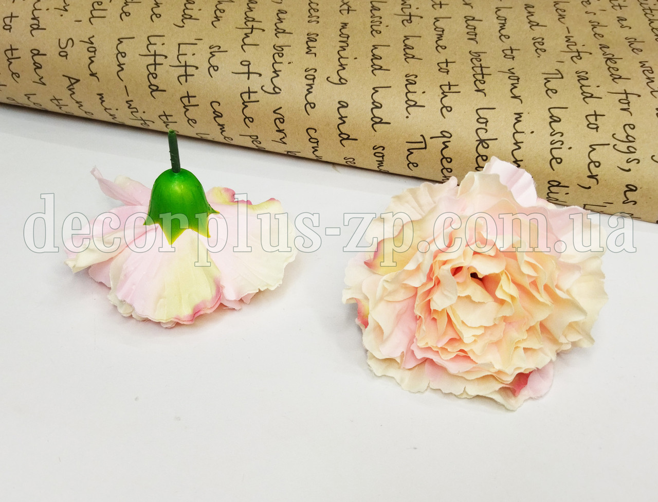 Голова гвоздики 11см . Рожево-жовта, фото 1