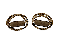 Магнит для штор подхват на шнурке Цылиндр (1пара) 48см Коричневый (O010020)