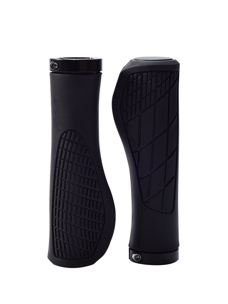 Гріпси для велосипеда ергономічні з металічними кільцями чорні, фото 1