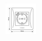 Розетка одинарна з/к з USB+USB-C біла VIDEX BINERA, фото 3