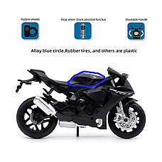 Модель мотоцикла Yamaha YZF-R1 масштаб: 1:18. Іграшковий мотоцикл Ямаха Р1 чорний, фото 3