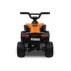 Електроквадроцикл на акумуляторі з мотором, 2 передачі, задній привід, підніжка, навантаження до 20 кг, помаранчевий, фото 2