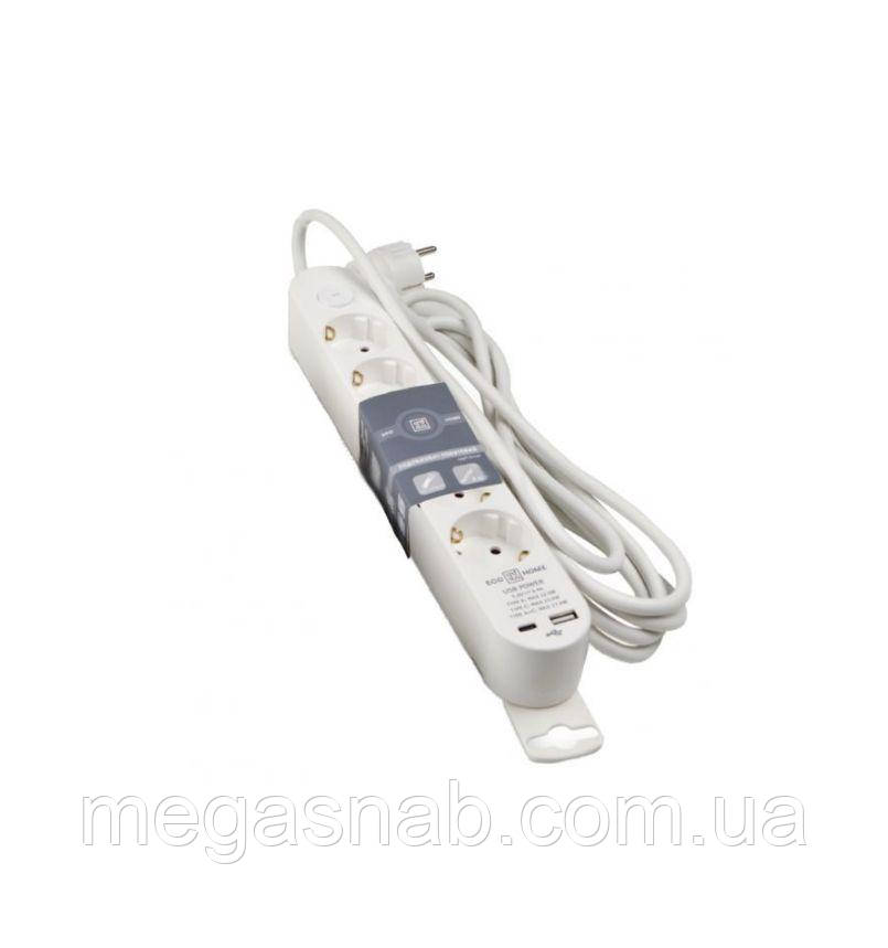 6/3м з з/к, USB + Type C, білий АСКО Ornat