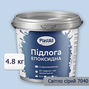 Епоксидна наливна підлога для будки вантажного автомобіля 4,8 кг Сірий - Plastall™
