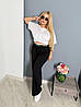 46-56 Жіночі модні трикотажні спортивні штани великих розмірів, фото 6