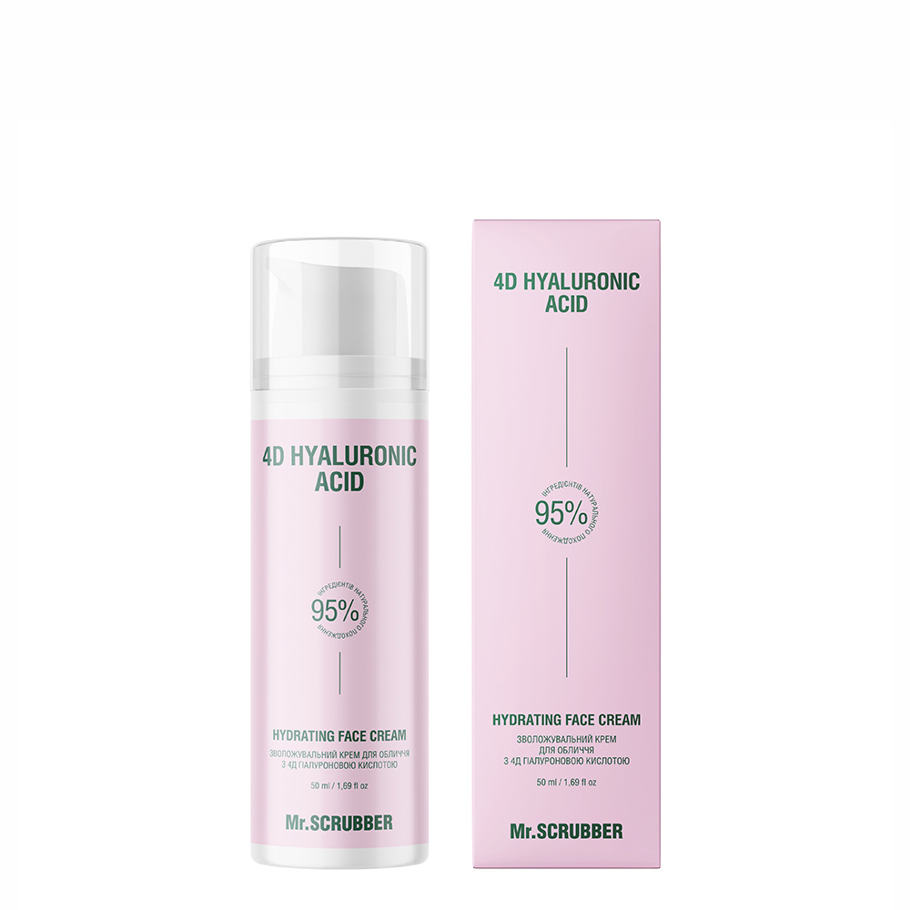 Зволожувальний крем для обличчя з 4Д гіалуроновою кислотою Mr.SCRUBBER 50 мл, фото 1