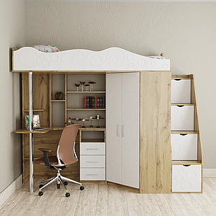 Ліжко горище ДМ 37 МДФ серії Binky