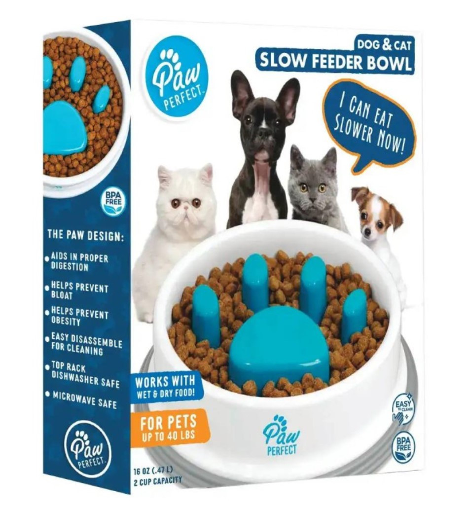 Миска для собак котів кругла Slow Feeder Bowl Лапка для повільного годування пластикова Лучшая цена