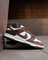 Жіночі стильні демісезонні кросівки якісні Nike SB Dunk Low Cacao Wow топова модель коричневі