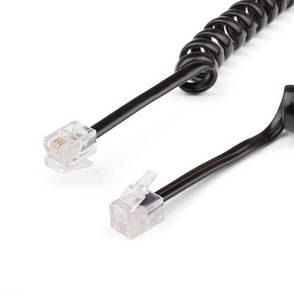 Кабель телефонний Atcom телефонный спиральный 2м RJ9 (17373), фото 2