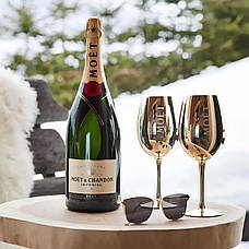 Фірмові келихи для шампанського Moët & Chandon, Фужери Миє Шандон. Золотий moet, фото 3