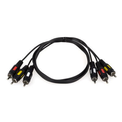 Кабель мультимедійний 3RCA to 3RCA 0.8m Atcom (10808)