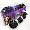 Фен-щітка 4в1 VGR V-484 для жінок із 4 насадками для волосся мультистайлер повітряний для завивання укладки, фото 9